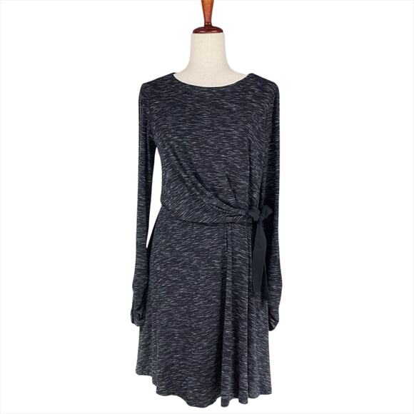 ANTHROPOLOGIE SATURDAY SUNDAY Nova Spacedye Jersey Wrap Long-Sleeve Dress Size M - Picture 2 of 9